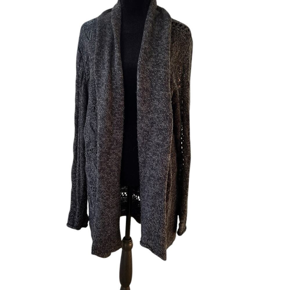 Willowbay women’s 1X sweater cardigan, charcoal